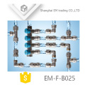 EM-F-B025 Manifold de 6 vias de compressão de latão com válvula